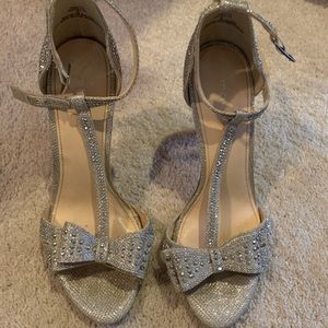 Sparkly Silver Heels